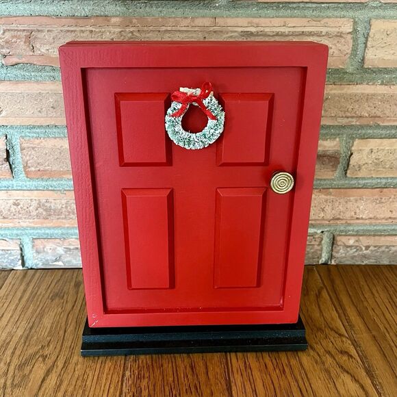 Red Door Photo Album By International Silver Co Brass Door Knob Christmas Wreath - Picture 2 of 11